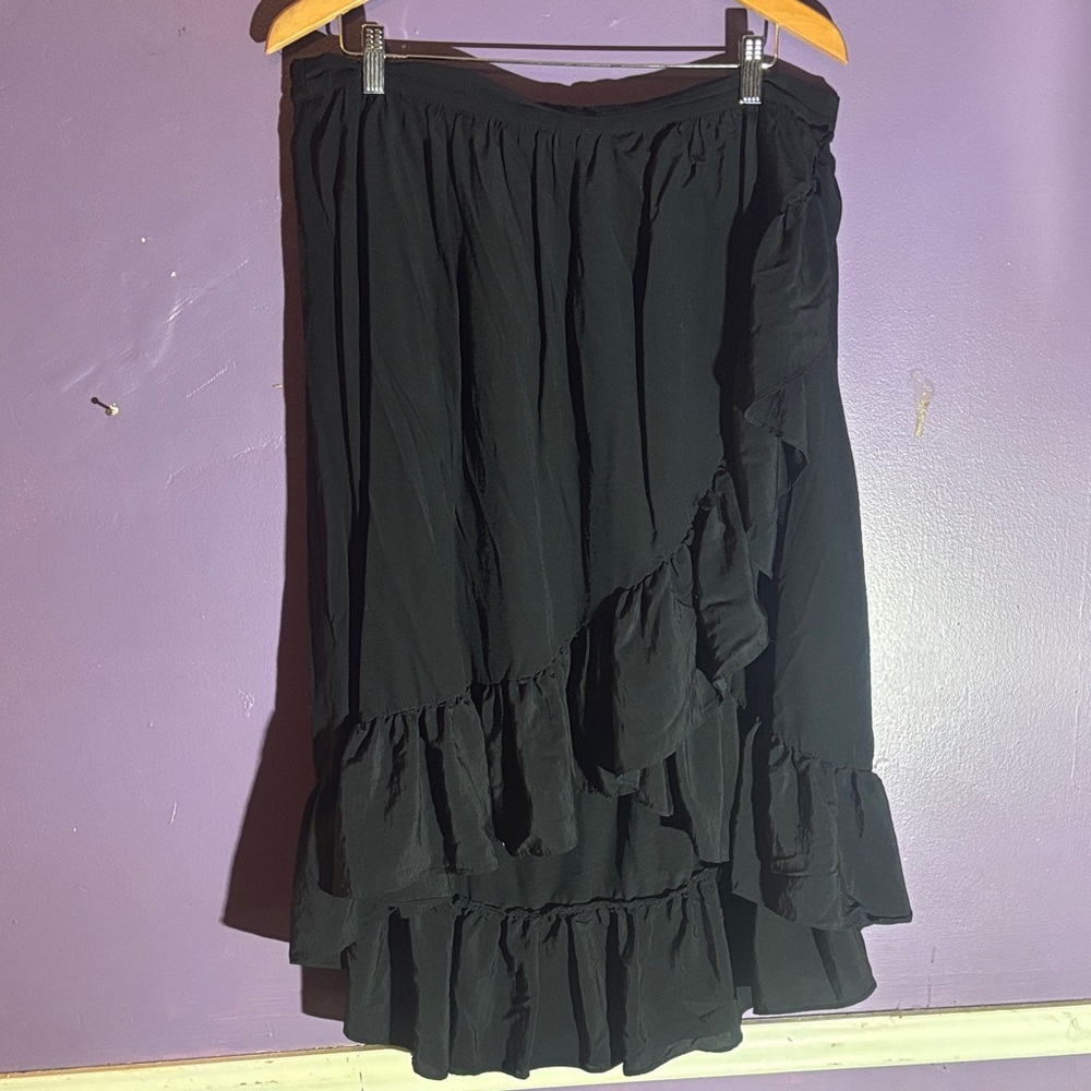 Who What Wear Black Asymmetrical Skirt